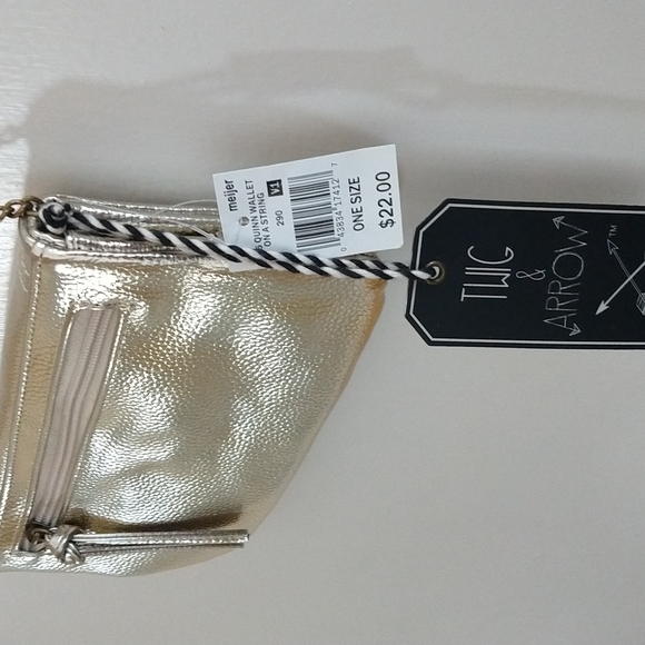 Twig and Arrow Gold Clutch or Crossbody - Picture 4 of 7